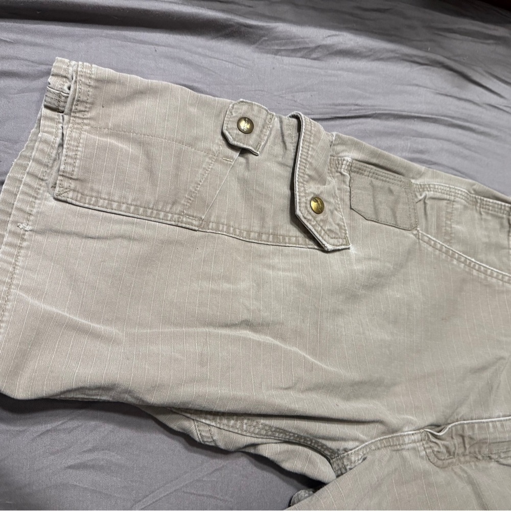 Carhartt Men's Beige Military Drab Cargo Ripstop Shorts Sz 32 Relaxed Fit - Picture 5 of 15